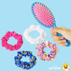 Picture of Baby Shark Hair Accessory Set: 9-inch Regular Detangling Brush, 4 Elastic Hair Ties & Scrunchies for Kids