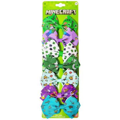 Picture of LUV HER Minecraft Kids Hair Bows - 7 Pcs 4 Inch Bundle - Hair Accessories Gift Set - Hair Bows for Kids - Multicolor Hair Clip with Alligator Clip - Ages 3 +