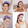 Picture of Spa Facial Headbands Combo Pack - 2 Terry Cloth Makeup Headbands for Face Washing, Masks, and Skin Treatments (Pink + Purple)