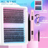 Picture of DIY Lash Extension Kit D Curl Eyelash Extension Kit 30D+40D Lash Clusters 9-16mm Individual lashes kit Natural Eyelash Extension with Lash Bond and Seal and Lash Extension Tweezers by TNFVLONEINS