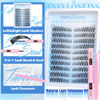 Picture of TNFVLONEINS Wispy Lash Extension Kit Left&Right Eyelash Extension Kit Natural Lash Clusters Kit 180Pcs Cluster Eyelash Extensions Kit C Curl Individual Lashes with Bond and Seal and Tweezers