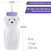 Picture of Honey Bear Straw Cups, Juice Bear Bottle Drinking Cup Long Straws with 4 Flexible Straws & Cleaning Tools, 8-Ounce Therapy Sippy Bottles for Speech and Feeding Training, Food-Grade & BPA Free 2 Pack