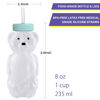 Picture of Honey Bear Straw Cups, Juice Bear Bottle Drinking Cup Long Straws with 4 Flexible Straws & Cleaning Tools, 8-Ounce Therapy Sippy Bottles for Speech and Feeding Training, Food-Grade & BPA Free 2 Pack