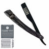 Picture of 100 BLADES + Facón Professional Wooden Straight Edge Barber Razor - Salon Quality Cut Throat Shavette