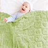 Picture of Yurhap Fleece Baby Blanket Heart Checkered Blanket, Ultra Soft Cozy Baby Blankets for Boys Girls, Fluffy Infant Toddler Newborn Receiving Blankets for Crib Stroller 30”×40” (Green)