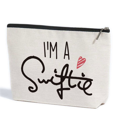 Picture of ZHAMEN Singer Taylor Makeup Bag Album Inspired Gift Enjoy Sing Song Cosmetic Bag Singer Merchandise TS Fans Merch Music Lover Gifts