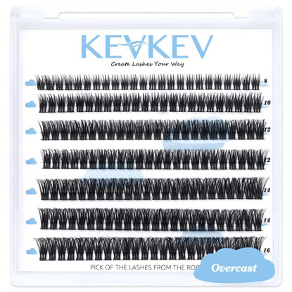 Picture of Lash Clusters 84 Pcs Cluster Lashes Eyelash Clusters DIY Cluster Eyelash Extensions Individual Lashes Soft and Comfortable (Overcast,D-8-16mix)