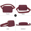 Picture of VOROLO Fanny Pack Crossbody Bag For Women And Men Belt Bag Gift For Women Bum Bag with Adjustable Strap for Sports Wine Red