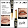 Picture of evpct 3Pcs Light Nude Dark Deep Brown Matte Lip Liner and Lipstick Combo Set Kit for Women, DNM Magic Lipstick 24 Hours Original Lip Liner Makeup Stain Gloss Plumper Long Lasting Waterproof labial