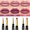 Picture of evpct 3Pcs More Mauve Berry Blush Lip Liner and Lipstick Set for Women, DNM Matte 24 Hour Lipstick Pen and with Lip Liner Pencil Set Long Lasting 24 labial labiales mate 24 horas originales,28#28#30#