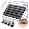 Picture of BEYELIAN Cluster Lashes C Curl 72 Pcs Individual Mega Lash Clusters False Eyelashes Extension Natural Look Reusable Glue Bonded Black Super Thin Band Mix DIY Eyelash Extension Style719