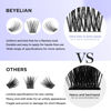 Picture of BEYELIAN Lash Clusters, 168 Pcs Individual Cluster Lashes, 10-16mm C Curl DIY Eyelash Extension Super Thin Band Resuable Soft Glue Bonded Lash Extensions (Style3 0.07 Mix Black Band)