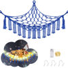 Picture of CERETIA Stuffed Animal Hammock with LED Light, Toy Hammock for Stuffed Animals Storage for Kids Room Decor, Stuffed Animal Hammock Corner, Royal Blue