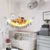 Picture of CERETIA Stuffed Animal Hammock with LED Light, Toy Hammock for Stuffed Animals Storage for Kids Room Decor, Stuffed Animal Hammock Corner, Grey