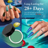 Picture of AZUREBEAUTY Dip Powder Nail Set Blue Green Shimmery, All Seasons 6 Colors Dipping Powder Starter Kit French Starry Ocean Banquet Nail Art Manicure DIY Salon Gifts for Women, No Need Nail Lamp Cured