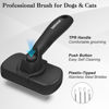 Picture of Swihauk Self Cleaning Slicker Brush for Dogs & Cats, Skin Friendly Grooming Cat Brush, Dog Brush for Shedding, Deshedding Brush, Hair Brush Puppy Brush for Haired Dogs, Pet Supplies Accessories, Black