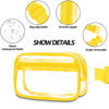 Picture of VOROLO Clear Waist Pack for Running Fanny Pack for Women and Men Gift Crossbody Belt Bag Bum Bag with Adjustable Strap for Sports for Men and Women Clear Yellow