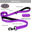 Picture of Joytale Dog Leash Heavy Duty for Large Dogs That Pull, Double Handle Dog Leash for Traffic Control, Double-Sided Reflective Leash for Night Safety, Dog Leash for Large Medium Dogs, 4FT, Purple