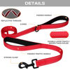 Picture of Joytale Dog Leash Heavy Duty for Large Dogs That Pull, Double Handle Dog Leash for Traffic Control, Double-Sided Reflective Leash for Night Safety, Dog Leash for Large Medium Dogs, 6FT, Red