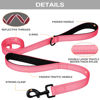 Picture of Joytale Dog Leash Heavy Duty for Large Dogs That Pull, Double Handle Dog Leash for Traffic Control, Double-Sided Reflective Leash for Night Safety, Dog Leash for Large Medium Dogs, 5FT, Pink