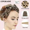 Picture of ZILAMPU No Heat Curling Rod Headband for Women and Girls, Overnight Velour Hair Roller Wrap for Long Curls - Leopard Print