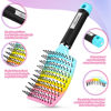 Picture of Curved Vented Paddle Brush - Faster Blow Drying, Detangling for Women & Men, Professional Styling for Wet, Curly, Thick or Straight Hair (colourful)