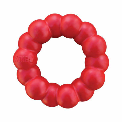 Picture of KONG Ring - Natural Rubber Ring Toy for Healthy Chewing Habits - Chew Toy Supports Dog Dental Health - Dog Toy Supports Instincts During Playtime - for Medium/Large Dogs