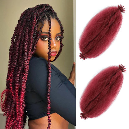 Picture of Afro Twist Hair 30 Inch 2 Packs, Springy Afro Twist Hair Pre Fluffed Spring Twist Hair Pre Separated Wrapping Hair for Soft Locs Hair Extensions (30 Inch (Pack of 2), Bug#)