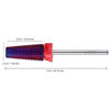 Picture of PANA 3/32" Shank 5-in-1 Nail Carbide Bit - (Triple Coarse - Fine Grit, Purple) - Two Way Rotate use for Both Left and Right Handed Fast Remove Acrylic or Hard Gel