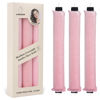 Picture of Luckybear Jumbo Heatless Hair Curler, 3pcs Pink Satin Flexi Rods - Heatless Curls, Soft Velvet Overnight Sleeping Curls Styling Tools for All Hair Types