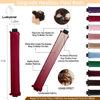 Picture of Heatless Overnight Curls Styling Tools - Jumbo Flexi Satin Rods to Sleep in, for All Hair Types (3pcs Rose Red)