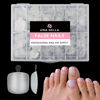 Picture of UNA GELLA Toe Nail Tips 216Pcs Short Square False Soft Gel Full Cover Fake Toe Nails Matte Toe Nails 12 Sizes Pre-shape Fake Toenails Gel X Toe Nail Tips For Nail Extension Home DIY Nail Salon