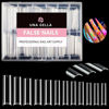 Picture of UNA GELLA Tapered Square Nail Tips XXL 216 PCS No C Curve Nail Tips Extra Long Straight Nails Half Fake No Trace for Acrylic Tips for Home DIY with Box