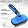 Picture of Dipoo Self-Cleaning Brush for Pet Deshedding - Skin-Friendly Grooming Tool for Dogs and Cats, Blue