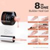 Picture of modelones Builder Nail Gel, 8-in-One Sheer Nude Pink Gel Builder, Apricot Blush Pink Rubber Base Gel Polish for Nail Thickening Apex Building LED Nail Lamp Cured Hard Gel Nail Strengthener Extend Gel