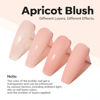 Picture of modelones Builder Nail Gel, 8-in-One Sheer Nude Pink Gel Builder, Apricot Blush Pink Rubber Base Gel Polish for Nail Thickening Apex Building LED Nail Lamp Cured Hard Gel Nail Strengthener Extend Gel