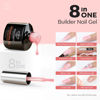 Picture of modelones Builder Nail Gel, 8-in-One Neutral Nude Pink Gel Builder for Nail Thickening Apex Building, Rose Blush Pink Rubber Base Gel Polish LED Nail Lamp Cured Hard Gel Nail Strengthener Extend Gel