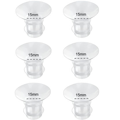 Picture of Flange Inserts 15mm 6PC,Compatible with Momcozy S12 Pro/S9 Pro/S12/S9 Wearable Breastpump Cup,Suitable for Medela/Spectra/Elvie/Willow/TSRETE 24mm Shields/Flanges,Reduce 24mm Tunnel Down to 15mm,6pcs