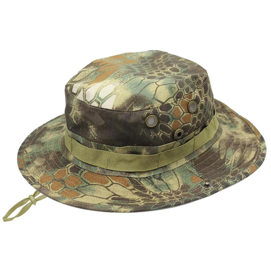 Picture of Sun Hats for Men Women Bucket Hat UPF 50+ Boonie Hat Foldable UV Protection Hiking Beach Fishing Summer Safari(1pack-Green Mang Pattern)