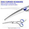 Picture of FAIGEO Professional 4 in1 Dog Grooming Scissors Kit, Titanium Coated Dog Scissors for Grooming, Grooming Shears Kit - Thinning, Curved Scissors and Comb for Dog Cat Pet