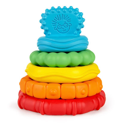 Picture of Baby Einstein Stack & Teethe Multi-Textured Easy-to-Grasp 5-Piece Teether Toy Set, Ages 3 Months +