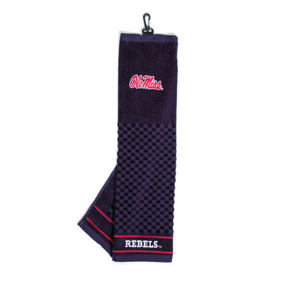 Picture of Team Golf NCAA Ole Miss Rebels Embroidered Golf Towel Embroidered Golf Towel, Checkered Scrubber Design, Embroidered Logo