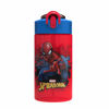 Picture of Zak Designs Marvel SpiderMan Kids Spout Cover and Built-in Carrying Loop Made of Plastic, Leak-Proof Water Bottle Design (BPA-Free), Red, 16oz