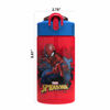 Picture of Zak Designs Marvel SpiderMan Kids Spout Cover and Built-in Carrying Loop Made of Plastic, Leak-Proof Water Bottle Design (BPA-Free), Red, 16oz