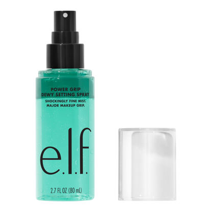 Picture of e.l.f. Power Grip Dewy Setting Spray, Ultra Fine Mist Made With Hyaluronic Acid, Grips Makeup For A Hydrated, Dewy Finish, Vegan & Cruelty-Free