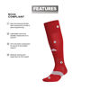 Picture of adidas Unisex Metro 6 Soccer Socks (1-pair), Team Power Red/Clear Grey/White, X-Small