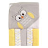 Picture of Luvable Friends Unisex Baby Hooded Towel with Five Washcloths, Owl, One Size