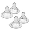 Picture of MAM Bottle Nipples Mixed Flow Pack - Fast Flow Nipple Level 3 and Extra Fast Flow Nipple Level 4, for Newborns and Older, SkinSoft Silicone Nipples for Baby Bottles, Fits All MAM Bottles, 4 Pack