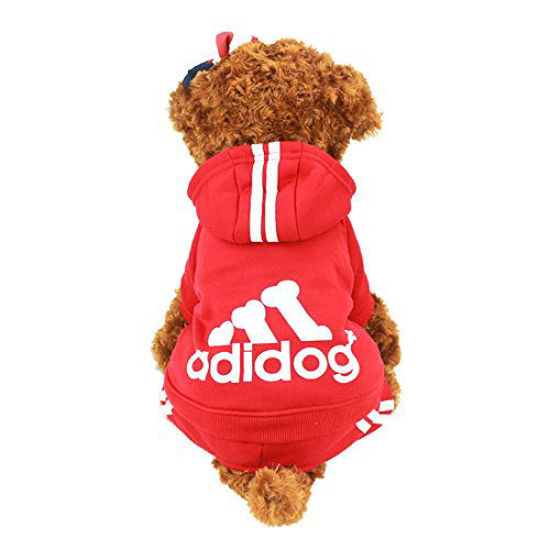 Picture of Idepet Cotton Adidog Dog Hoody Cloth, S, Red