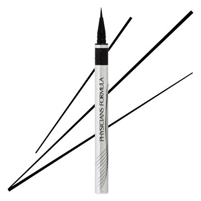 Picture of Physicians Formula Eye Booster Super Slim Liquid Eyeliner, Waterproof Precision with a Lash-Boosting Complex, Natural Finish, & Sensitive Skin Approved, Cruelty-Free & Vegan -Ultra Black